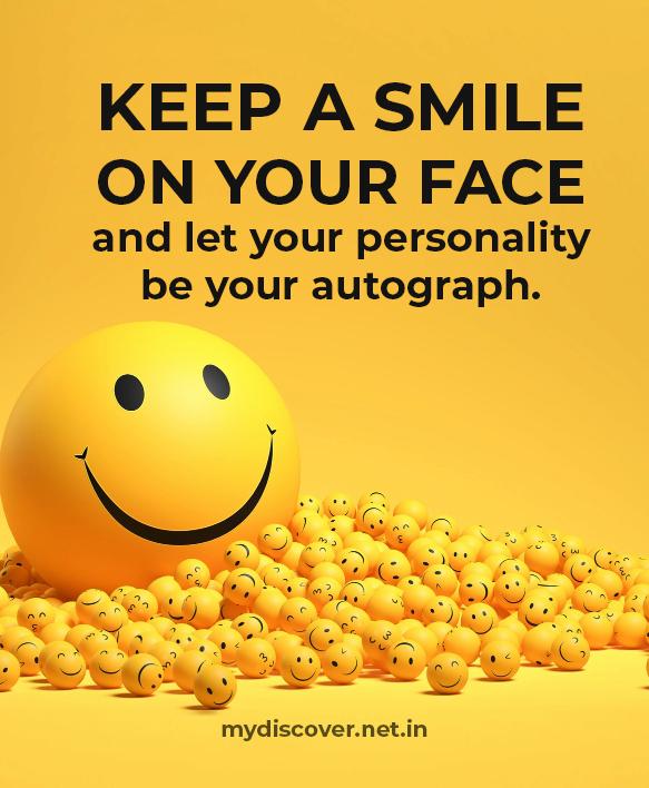 smile quotes - keep a smile on your face 